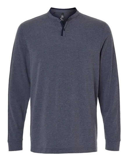 Adidas A597 Men's Henley Long Sleeve T-Shirt
